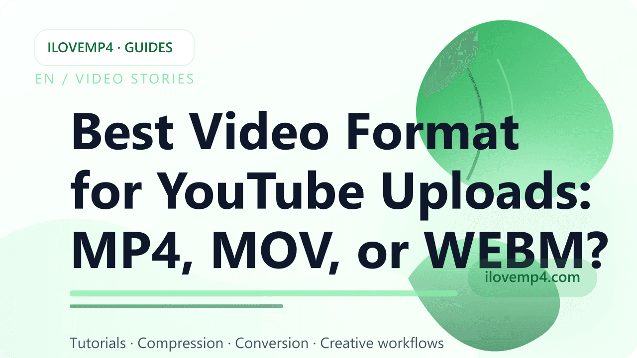 Best Video Format for YouTube Uploads: MP4, MOV, or WEBM? (2026)