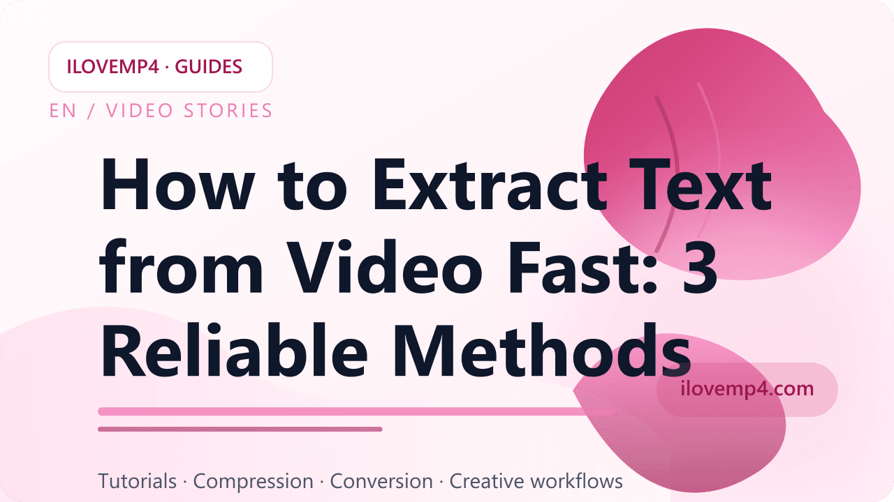 How to Extract Text from Video Fast: 3 Reliable Methods (2026)