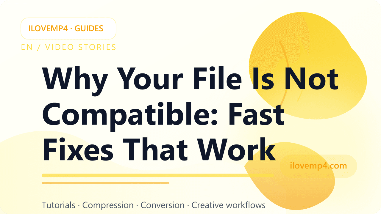 Why Your File Is Not Compatible: Fast Fixes That Work (2026)